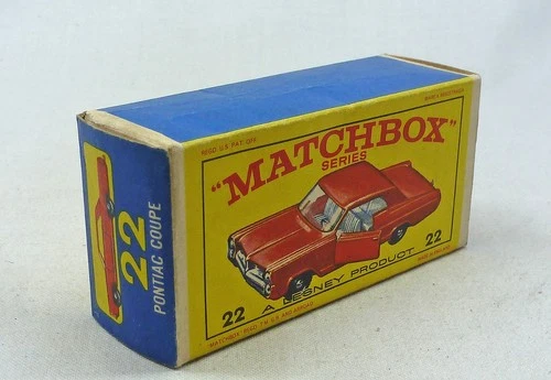Lesney Matchbox Toys MB22c Pontiac Coupe ORIGINAL Empty E3 Type Box