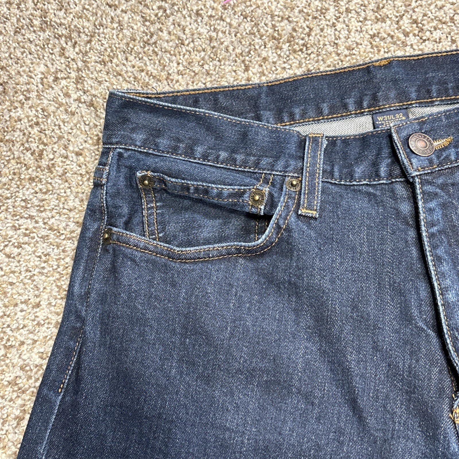 Brooks Brothers Mens 1818 Denim Classic Straight Slim Jeans 32/33 Fits 30 X 30 - View 3