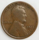 1914-D 1c Lincoln Small Cent Penny Good Details - Scratch on Obverse Coin C4310