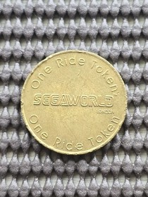 Sonic Hedgehog Welcome To Sega World Ride Coin Token Rare Promo GENESIS SATURN