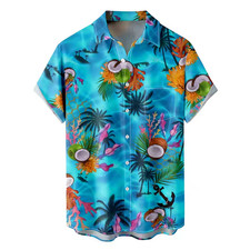 Island Inspired Short Sleeve Shirt with Easy Fit for Summer Travel and Daily Wea