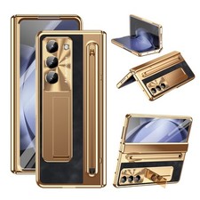 For Samsung Galaxy Z Fold 7/6/5/4 Hinge Protection Stand Case Screen Film S Pen