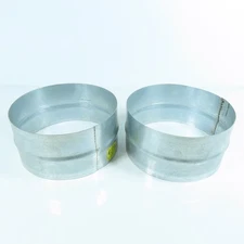8" Galvanized Steel Round Duct 24 Gauge Extension/Coupling Lot of 2