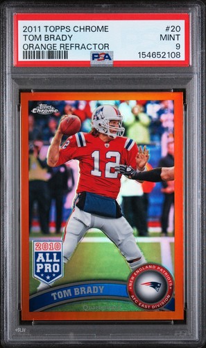 Tom Brady [Orange Refractor] #20 2011 Topps Chrome card