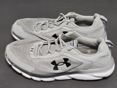 Under Armour Charged Assert 9 4E Wide Mod Grey White Athletic Shoes Size 12