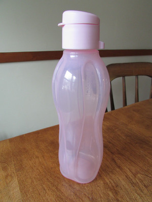 Tupperware ECO Water Bottle 16 oz/500ml Twist Off Flip Top Cap Pink DW Safe