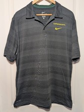 Oregon Ducks Shirt Mens XL Polo Nike Polo Mens XL Dri-Fit Black Shirt Sleeve 
