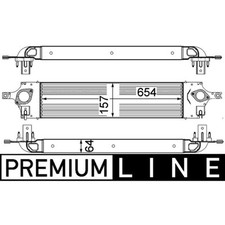 Ladeluftkühler MAHLE CI 319 000P für Renault Koleos I