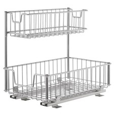 Trinity Undersink Organizer Sliding Pull Out Chrome Finish TBFC-22042