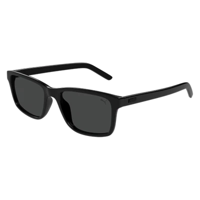 PUMA PU0493S-001 Lunettes De Soleil Wayfarer Noires Avec Étui Original - Photo 1/3