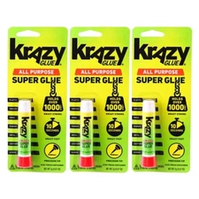 KrAZY Glue ORIGINAL, All Purpose INSTANT Crazy Glue (3 Pack)