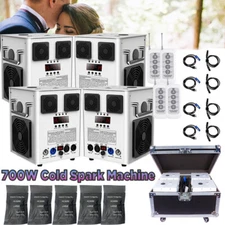 700W Cold Spark Machine Stage Effect DMX Firework DJ Event Party Wedding W/Case