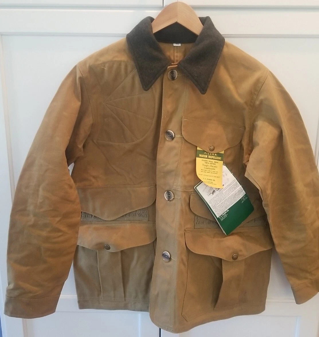 Filson |Upland Bird Hunting Coat |Sz 40|Style 62| 10 Oz Duck Cotton  |Vintage NWT