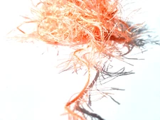 Crystal Ice Hackle - PEACH - 5 Yds. - Feather Replacement - Fly Tying Materials
