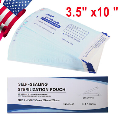 up to 1600 Sterilization Pouches 3.5'' x 10 '' Dental Self Seal Pouch Bag