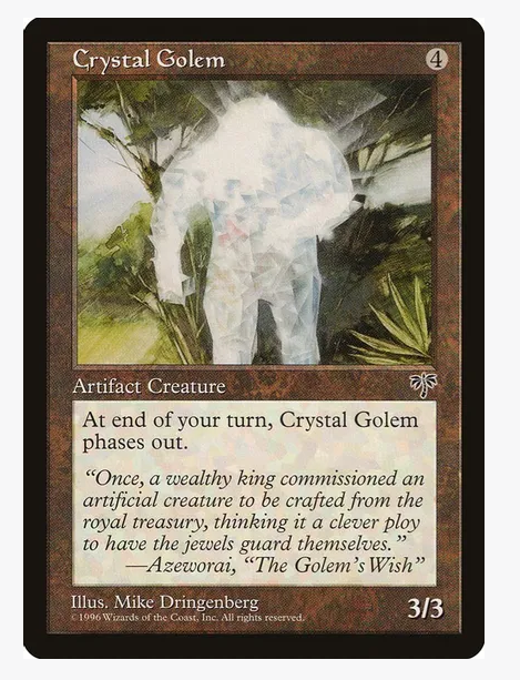 Crystal Golem - Mirage (MIR) PLAYSET (x4) Vintage Magic the Gathering