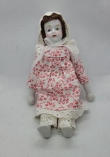 Doll Porcelain Feet Head Hands Red Dress Bloomers 7.5" NOT Vintage