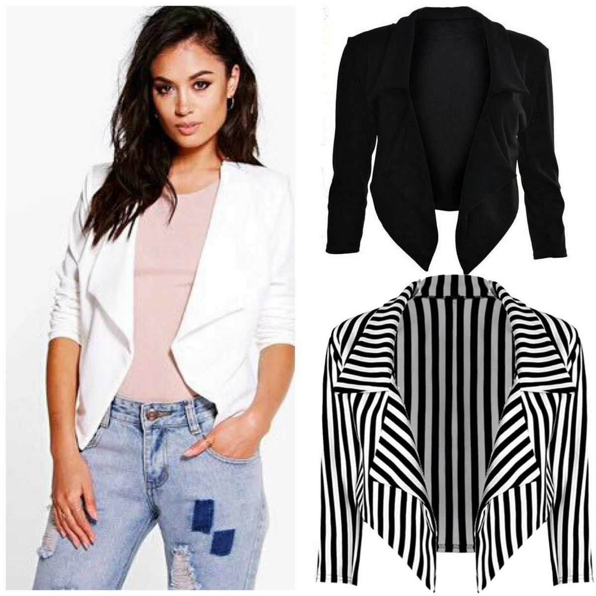 Plus size clearance cropped blazer