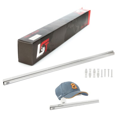 Edelstahl Klemmleiste 90 cm Cap-Halterung Hutablage für Snapbacks Capis Mützen