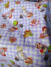 Raggedy Ann Andy Vintage Fabric In Great Condition. It Is 92x22 TM S S INC LIC