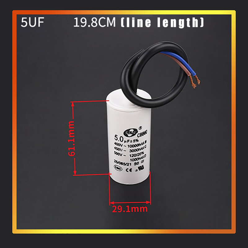 4 Stück CBB60 Kondensator 2µF 450V - Motorkondensator Für Umwälzpumpe & Haushaltsgeräte