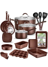 Nutrichef professional Cookware Set - 20-Piece Non-Stick Essential Every Kitchen