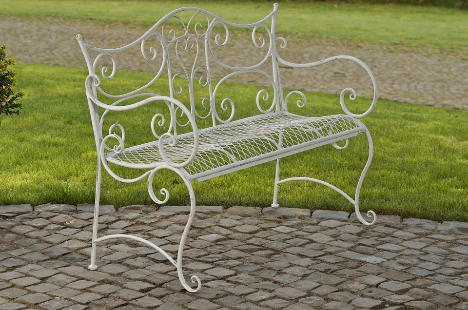 Banc de Jardin Ancien Tara Banquette de Jardin en Fer Forgé Robuste 2-3 Places