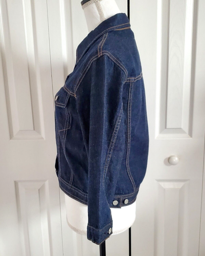 Vtg Gap Jean Jacket Denim Medium Trucker Rockabilly Rancher 80's Y2K Hong Kong - Picture 4 of 9
