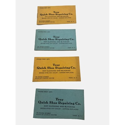 #ad 1941 Troy Quick Shoe Repairing Co. Calendar Notepads Vintage Ephemera New York $17.72