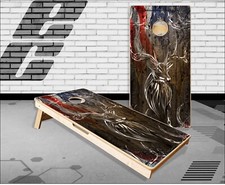 Ghost buck Lines Cornhole Boards Bean Bag Toss Game