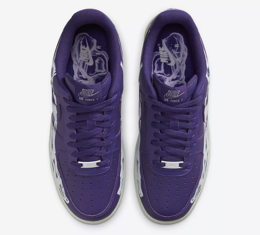 Size 6 - Nike Air Force 1 Low Purple Skeleton for sale online | eBay