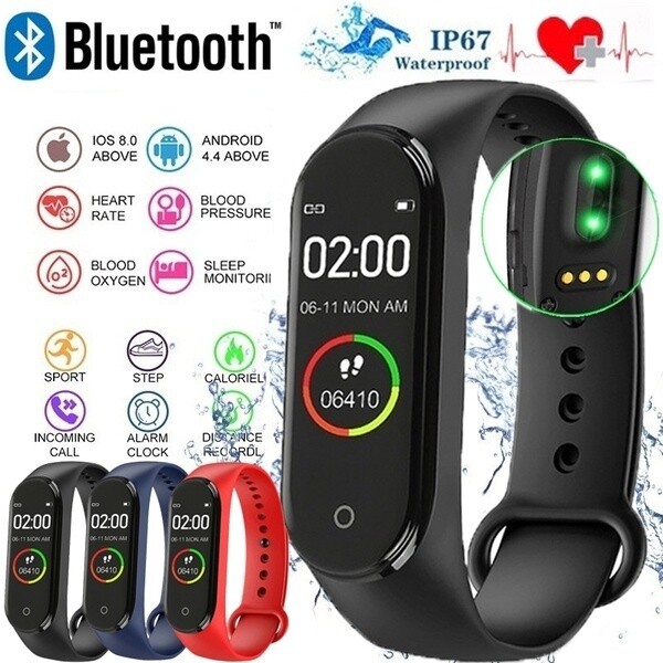Cardiofrequenzimetro da polso Fitness Tracker Sport Band M4 Smartwatch  Bracciale | Acquisti Online su eBay