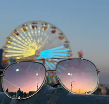 Big Pilot XXL "Talon" OVERSIZED Metal Gradient Women Sunglasses Shadz  @