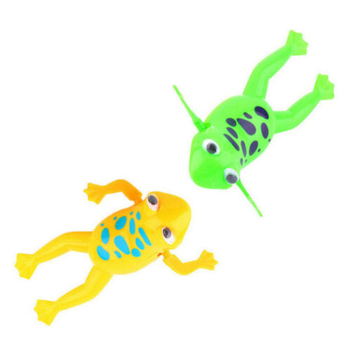 Cute Bathroom Tub Bathing Toy Clockwork Wind UP Plastic Bath Frog Baby kids I