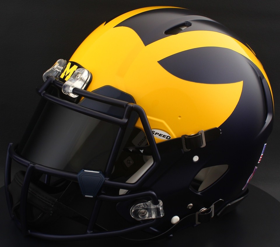 Riddell Michigan Wolverines Football Helm - Volle Größe Replika