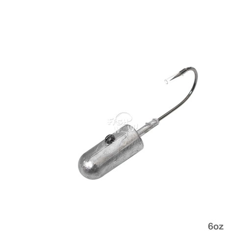 Menge 5 Angeln 6 Unzen Kugel Jig Kopf 10/0 Mustad Haken 32786 Nickel 2x stark einfach - Bild 5 von 8