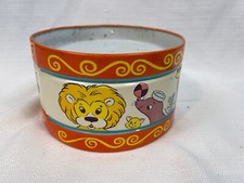 Vintage Chein Tin Toy Drum Circus Animals Motif Circa 1960s