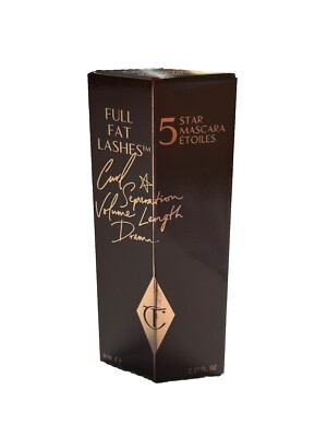 CHARLOTTE TILBURY FULL FAT LASHES 5 STAR MASCARA ~ GLOSSY BLACK ~0.27oz 8ml NIB