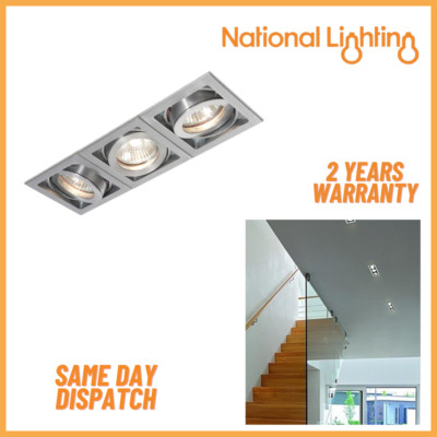 LED Einbaustrahler 3 Wege Deckenleuchte dimmbar Downlight GU10 Aluminium Strahler
