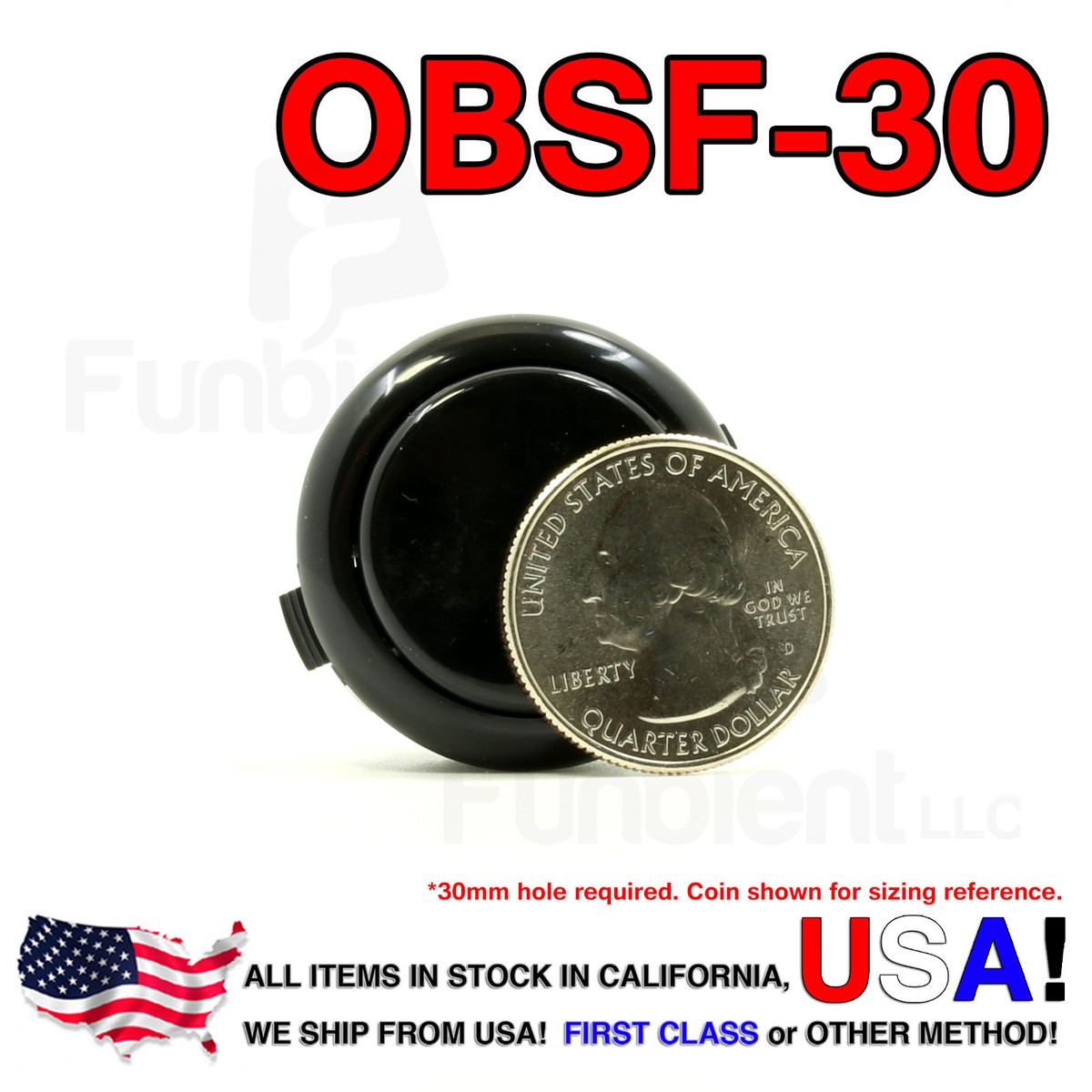 Assiette Japonaise Boutons Arcades Originaux Sanwa Denshi OBSF-30 - Genuine Sanwa - Noir - Black EB Lanterne Japonaise - Foto 11