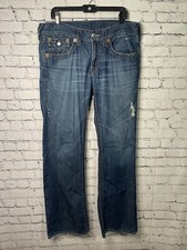 VTG True Religion Men's 34x30 Billy Big T Jeans Embroidered Pockets Made In USA