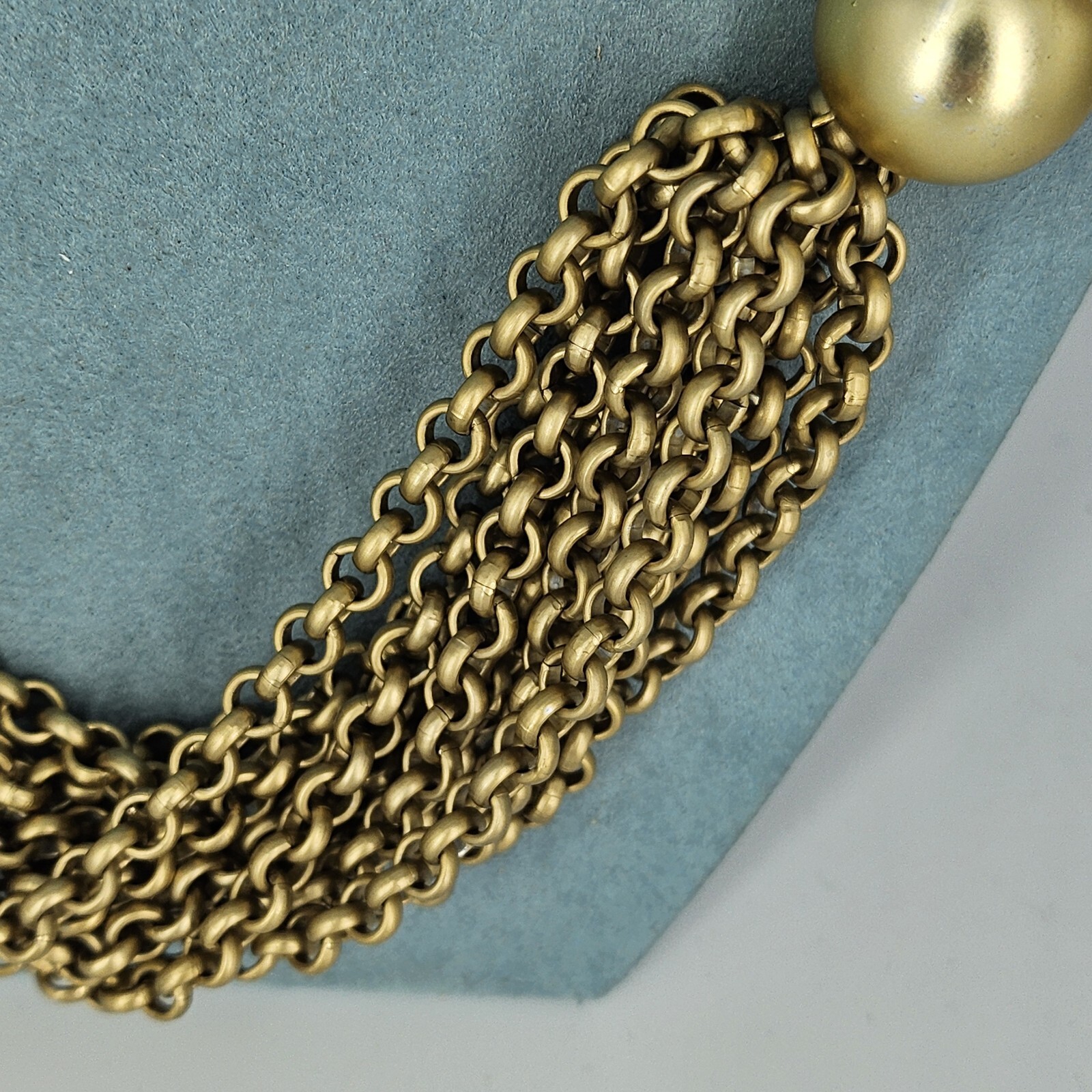 Chunky Necklace Statement Multi Chain Modernist U… - image 5