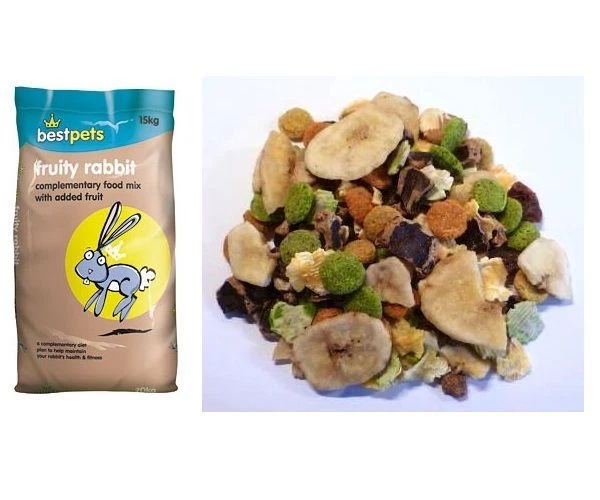 Bestpets Fruity Rabbit Mix 250g to 15kg with Banana and apple Flavouring Rabbit