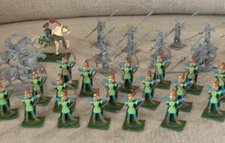Ral Partha Metal Miniature Warriors Archers Horsemen 33 Piece Lot
