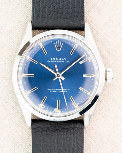 1973 Vintage Rolex Oyster Perpetual Ref. 1002 - Blue Metallic Dial - Serviced
