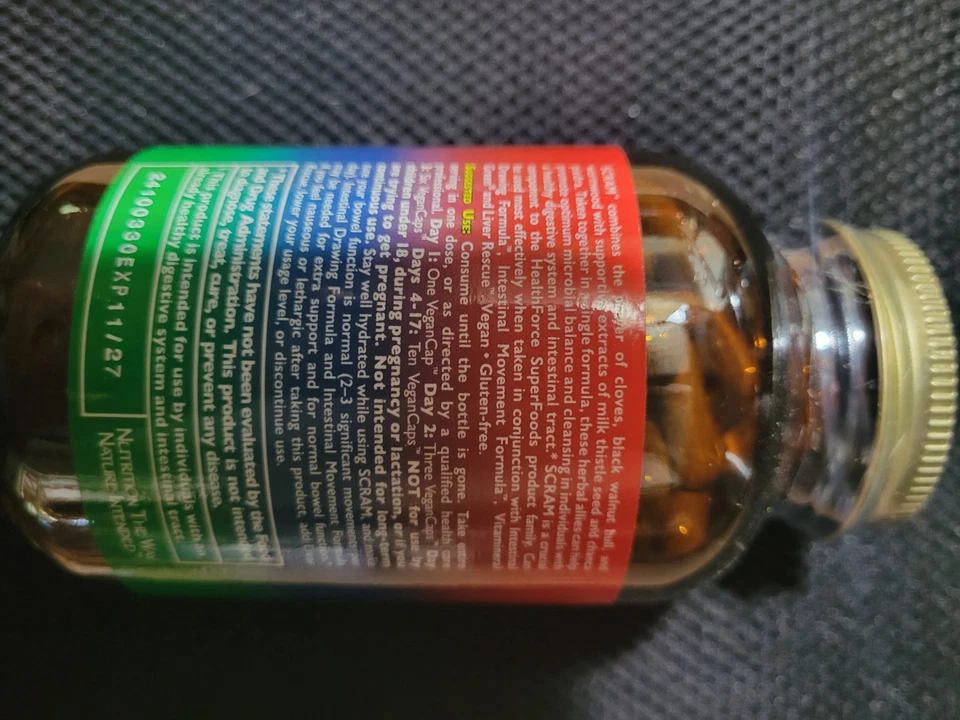 HealthForce Superfoods Scram 150 cápsulas veganas equilibrio microbiano saludable exp. 11/27 Foto 3 de 3