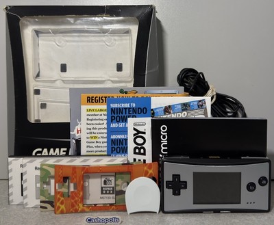 Nintendo Game Boy Advance GBA Micro Authentic Complete CIB Big Box