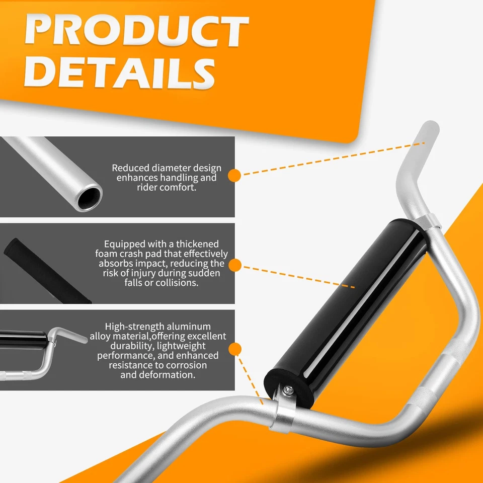 7/8" 22mm Dirt Bike Handlebars For Honda CRF50F CRF70F CRF80F CRF100F CRF110F - Image 4 of 4