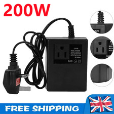 200W Power Voltage Converter Transformer Step-Down 220V/240V to 110V/120V UK