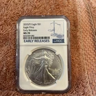 2025 P American Silver Eagle Eagle Privy Early Releases NGC MS70 Blue Label